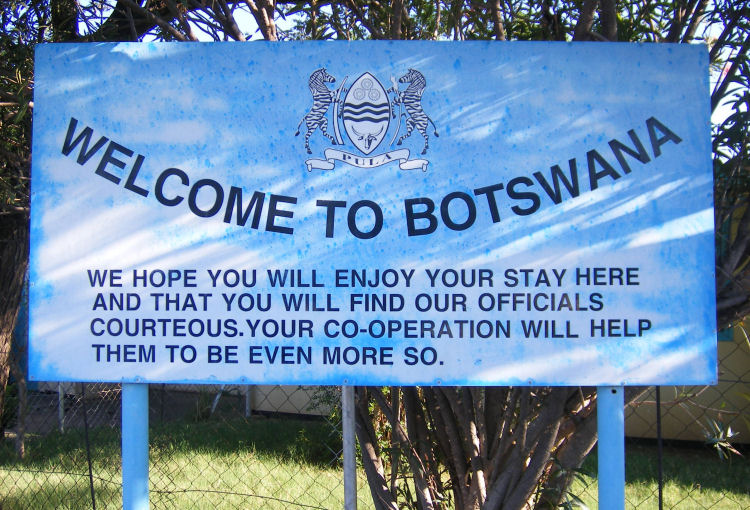 Image result for botswana Borders